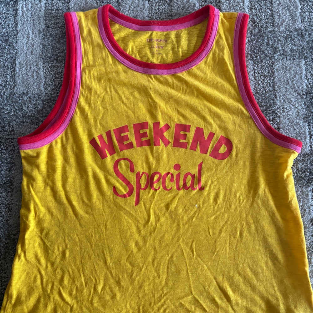 Edie Parker x J Crew Strawberry Tank
